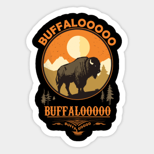 Lucky Buffalo Buffalooooo Buffalogo Design Sticker